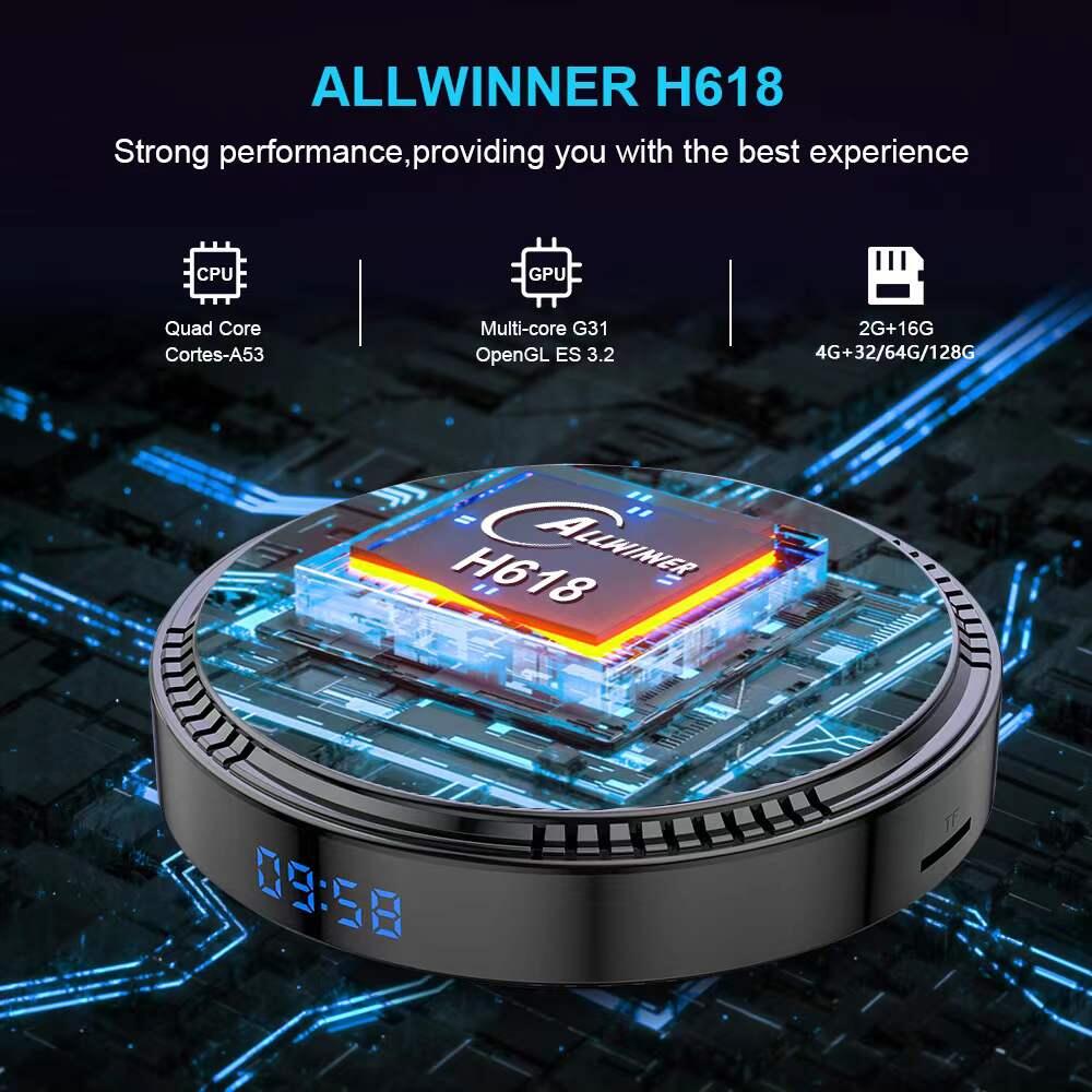 ODM HK1 RBOX H8 Allwinner H618 ott TV Box China Hersteller