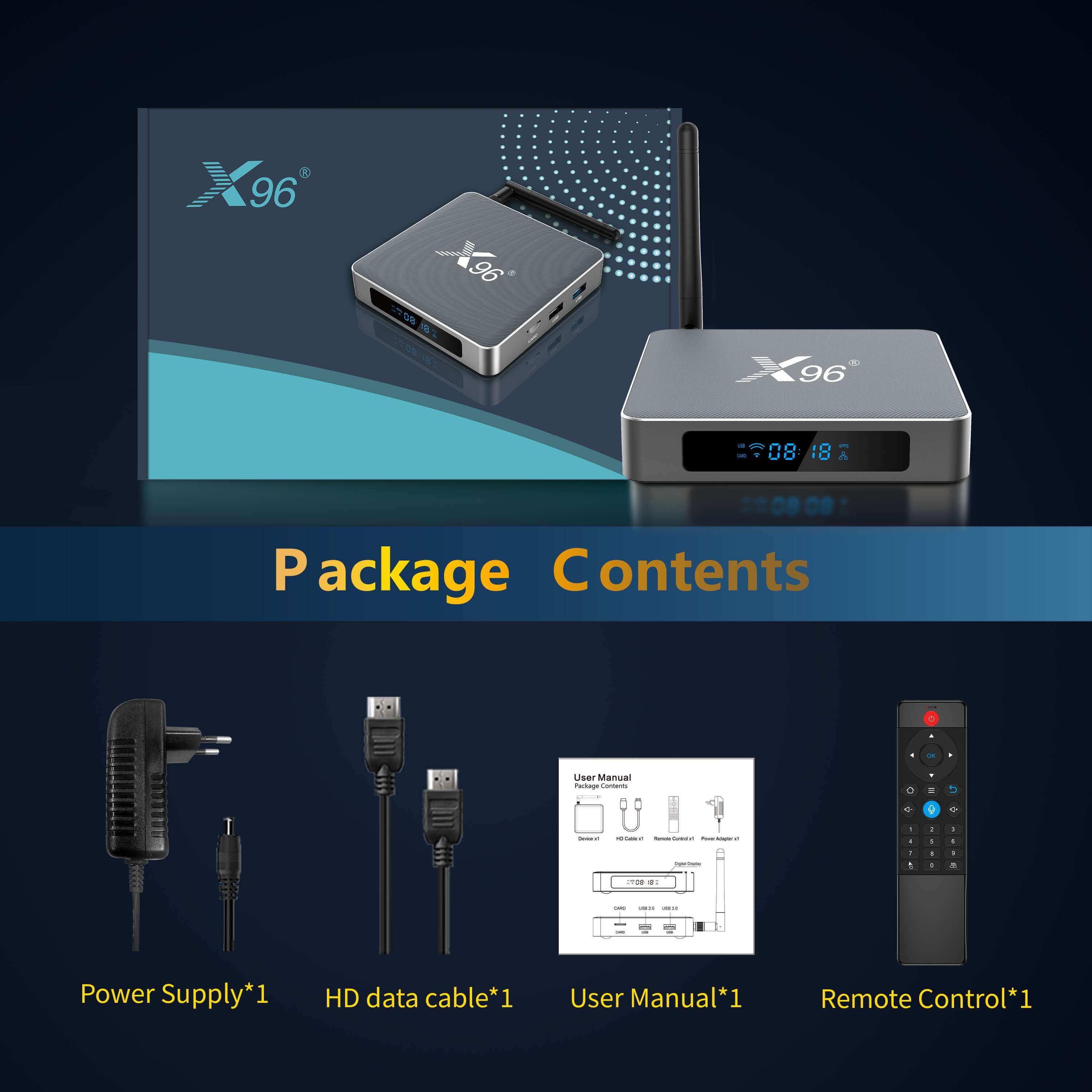 X96 X9 Amlogic S922 X流媒体播放器中国制造商OEM