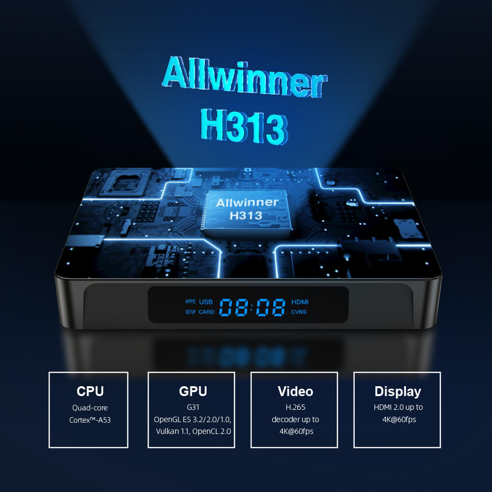 X 96 Q Pro Allwinner H 313 안드로이드 tv 박스 중국 제조업체