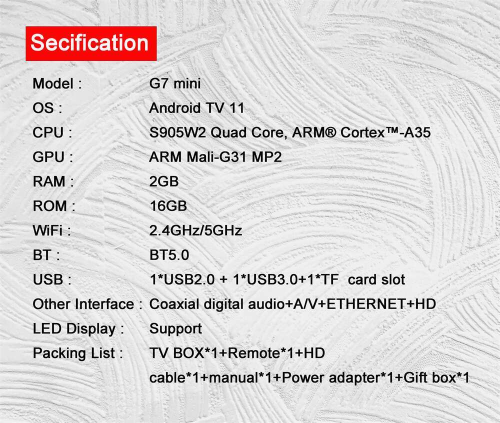 G 7 미니 Amlogic S 905 W 2 ott tv 박스 중국 제조업체 OEM