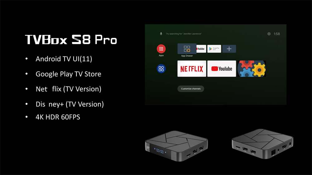 S8 Pro Amlogic S905W2 IPTV box China manufacturer supplier
