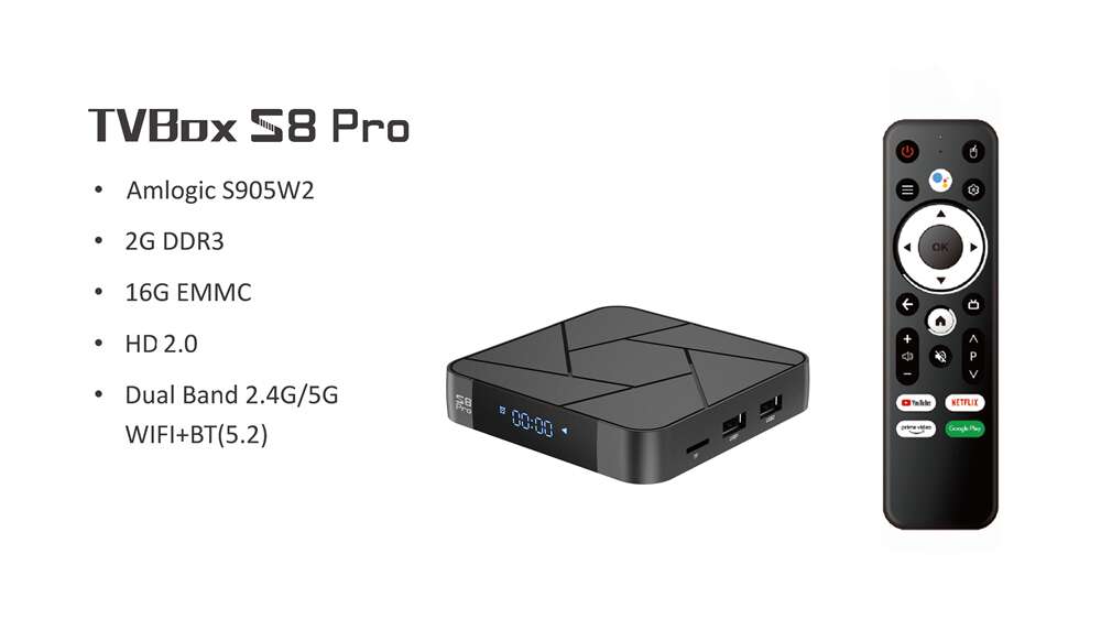 S8 Pro Amlogic S905W2 IPTV box China manufacturer supplier