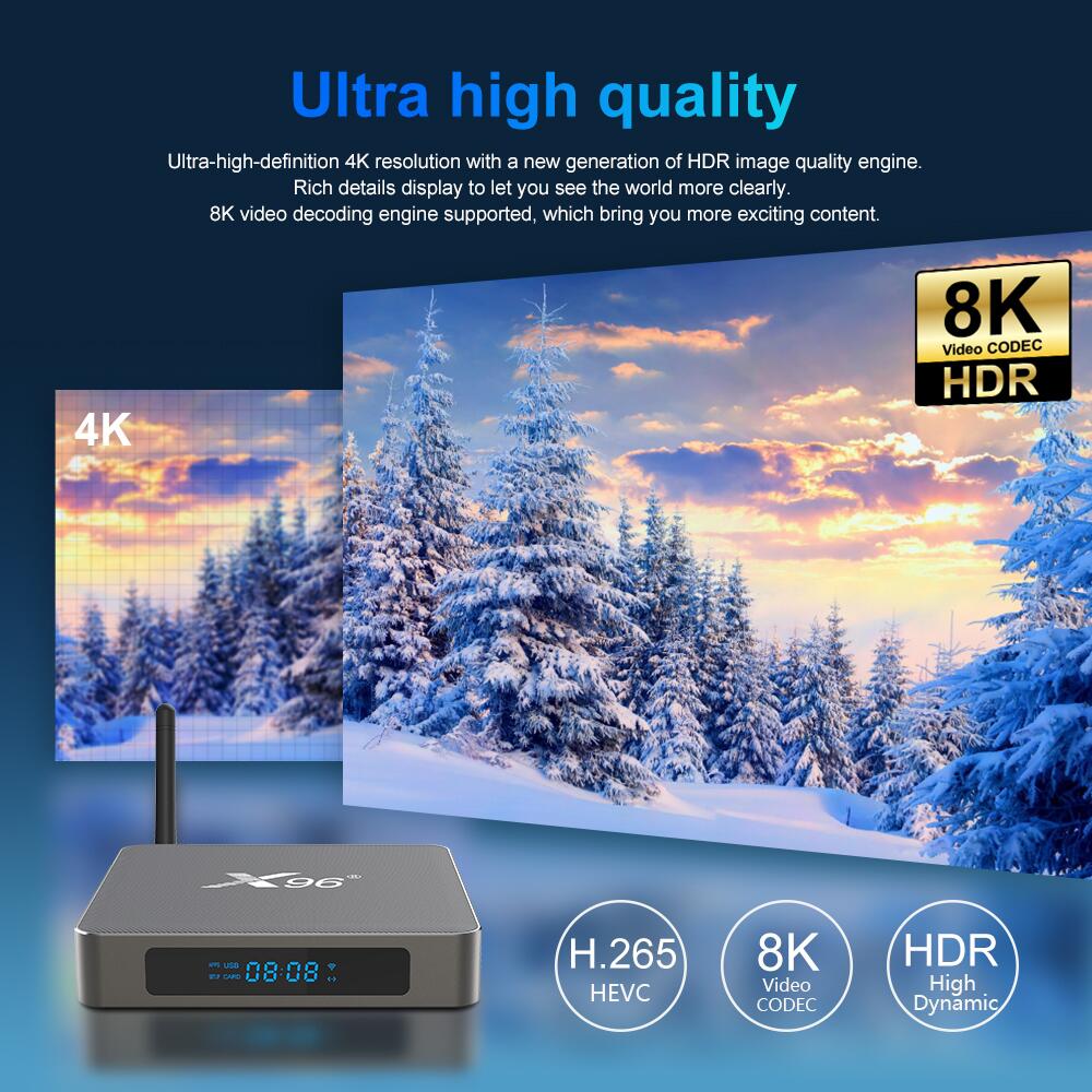 X 96 X 6 Rockchip RK 3566 스마트 TV 박스 중국 제조업체 수출업체