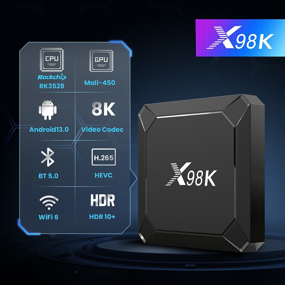 X 98 K RockChip RK 3528 안드로이드 tv 박스 중국 제조업체 공급자