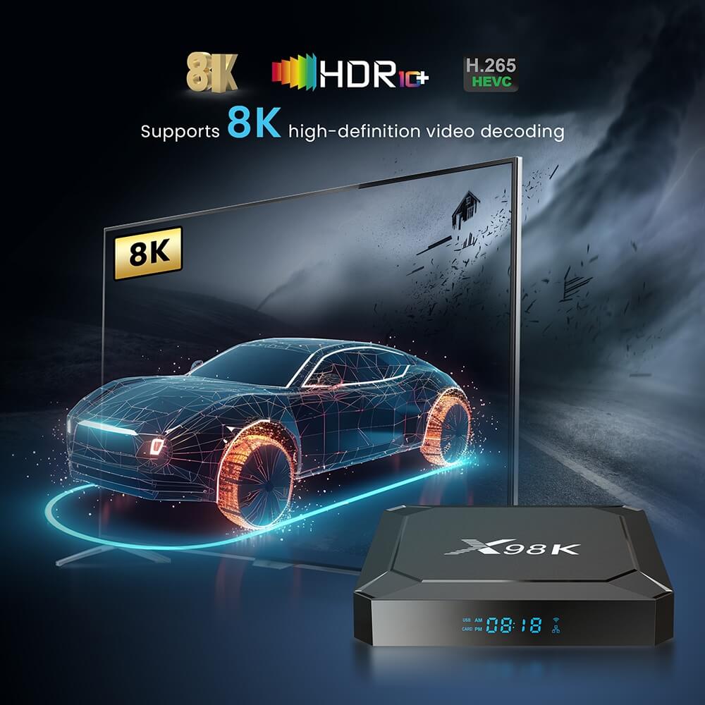 X 98 K RockChip RK 3528 안드로이드 tv 박스 중국 제조업체 공급자