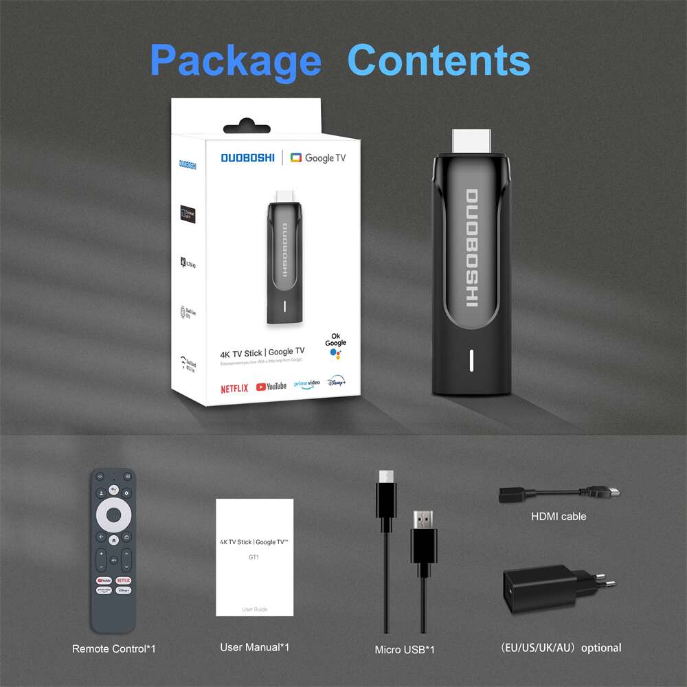 Unleash the Full Potential of Your TV with GT1 Amlogic S905y4 Google Certified android tv stick