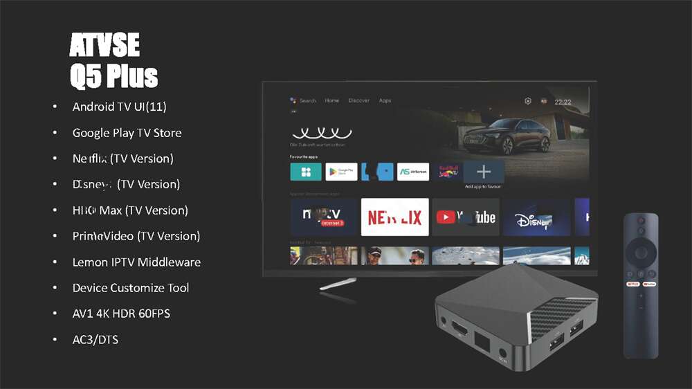 TV 박스의 최신 기쁨: Q 5 PLus Linux TV Box
